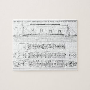 Enquiry into the Loss of the Titanic: Cross sectio Jigsaw Puzzle