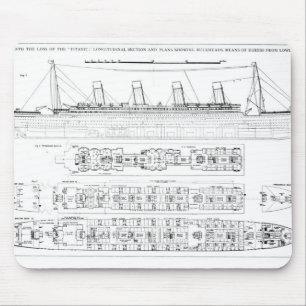 Enquiry into the Loss of the Titanic: Cross sectio Mouse Pad