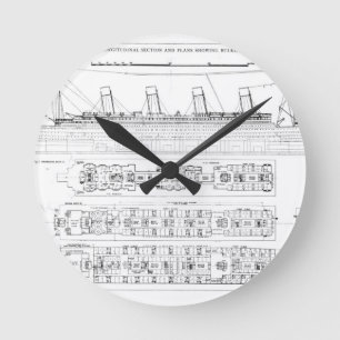 Enquiry into the Loss of the Titanic: Cross sectio Round Clock