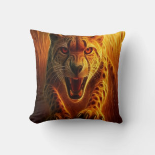Enraged Cheetah Cushion