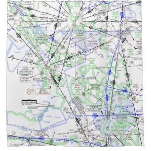 Enroute Low Altitude (ELUS1) Chart  Shower Curtain