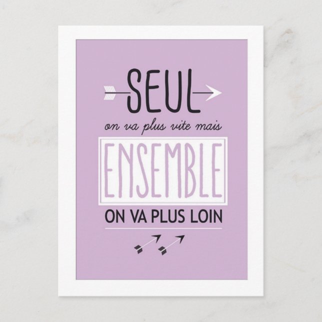 Ensemble on va plus loin postcard (Front)