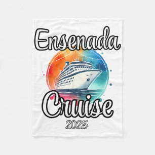 Ensenada Cruise 2025 Matching Family Vacation Men  Fleece Blanket
