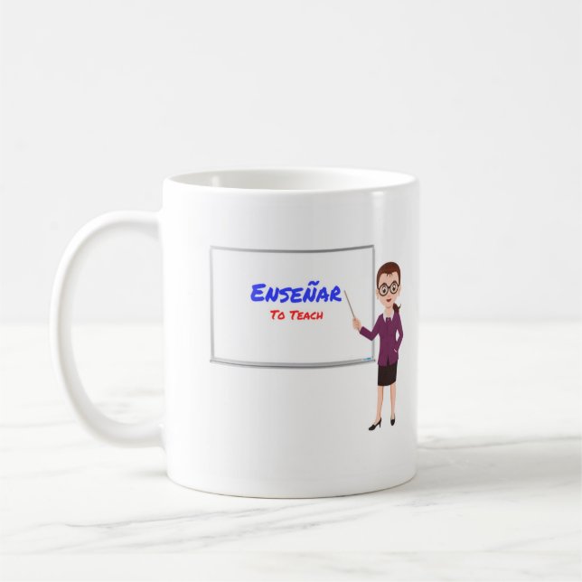 Enseñar - Spanish Teacher Mug (Left)