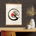 Enso Circle and Bonsai Tree on Canvas