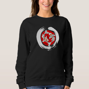 Enso Circle Koi Fish Japanese Art Ukiyo-E Yin Yang Sweatshirt