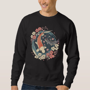 Enso circle Koi Fish Pond Sweatshirt