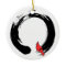 Enso Circle with Red Cardinal