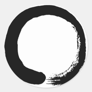 Enso Circle Zen Calligraphy Classic Round Sticker