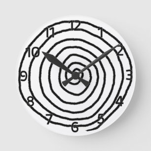 Enso Spiral Wall Clock (with numbers)