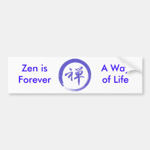 Enso Symbol with Zen Symbol Bumper Sticker