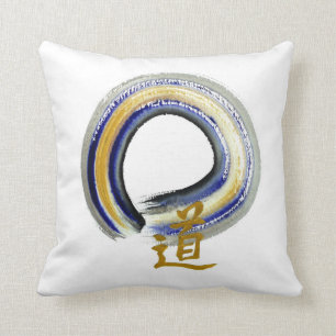 Enso, The Way in Blue Cushion