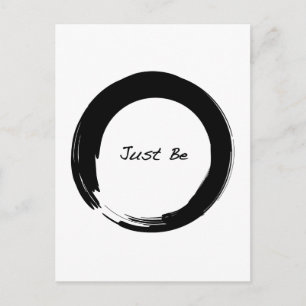 Enso with Just Be Postcard