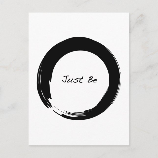 Enso with Just Be Postcard (Front)