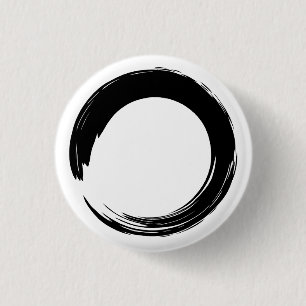 Enso Zen Circle 3 Cm Round Badge