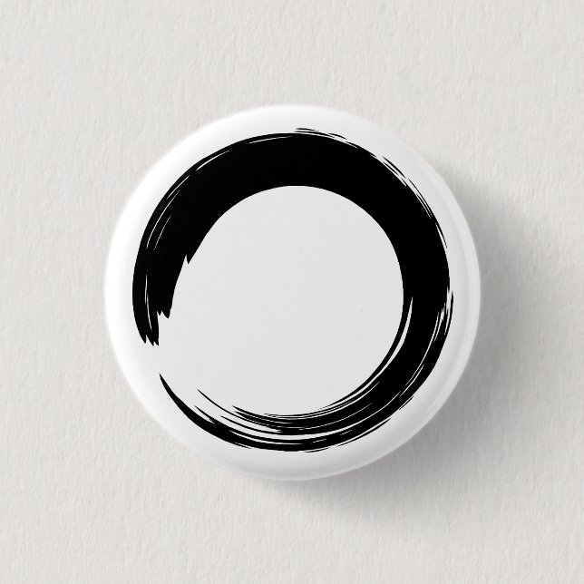  Enso Zen Circle 3 Cm Round Badge (Front)