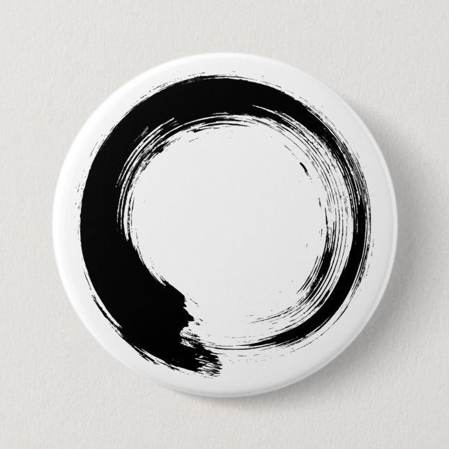 Enso Zen Circle 7.5 Cm Round Badge (Front)