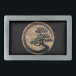 Enso Zen Circle and Bonsai Tree Gold Belt Buckle<br><div class="desc">Enso Zen Circle and Bonsai Tree Gold</div>