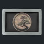 Enso Zen Circle and Bonsai Tree Gold Belt Buckle<br><div class="desc">Enso Zen Circle and Bonsai Tree Gold</div>