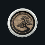 Enso Zen Circle and Bonsai Tree Gold Ring<br><div class="desc">Enso Zen Circle and Bonsai Tree Gold</div>