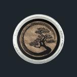Enso Zen Circle and Bonsai Tree Gold Ring<br><div class="desc">Enso Zen Circle and Bonsai Tree Gold</div>