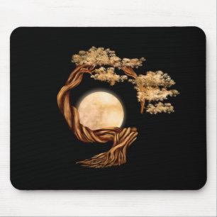 Enso Zen Circle Bonsai Tree Mouse Pad