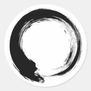 Enso Zen Circle Classic Round Sticker
