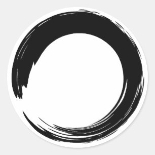 Enso Zen Circle Classic Round Sticker