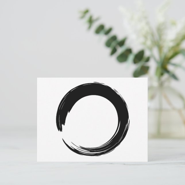 Enso Zen Circle Postcard (Standing Front)