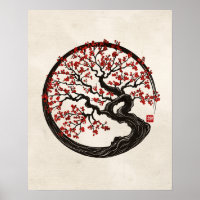 Enso Zen Circle Sakura tree