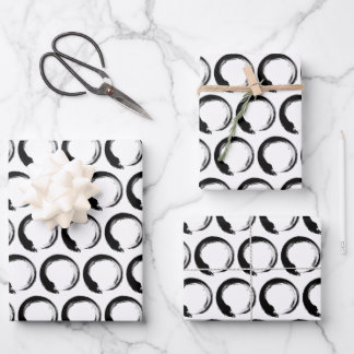 Enso Zen Circle Wrapping Paper Sheet
