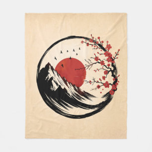 Enso Zen: Dawn's Tranquillity Fleece Blanket
