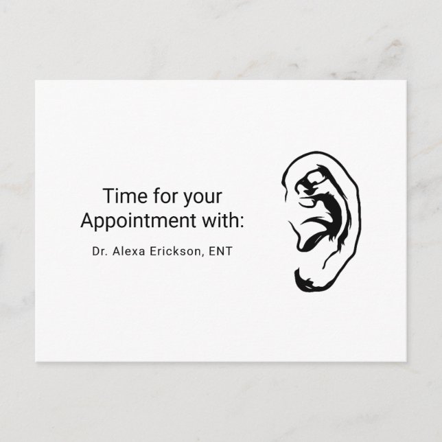 ENT Appointment Reminder Postcard (Front)