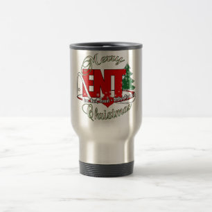 ENT CHRISTMAS  Otolaryngologist EAR NOSE THROAT Travel Mug