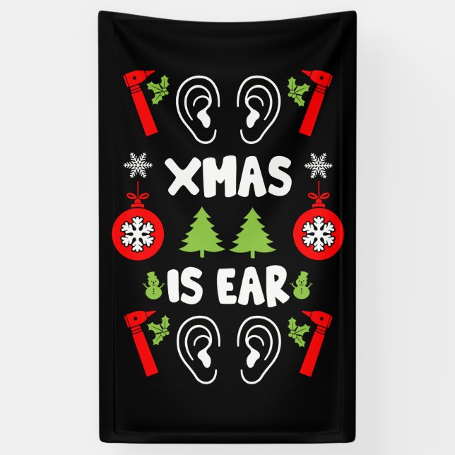 ENT Doctor Christmas  Banner (Vertical)