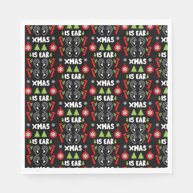 ENT Doctor Christmas  Napkin (Front)