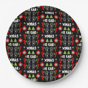 ENT Doctor Christmas  Paper Plate