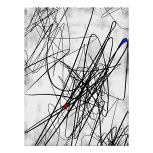 Entangled – Contemporary Gestural Abstract Art Poster
