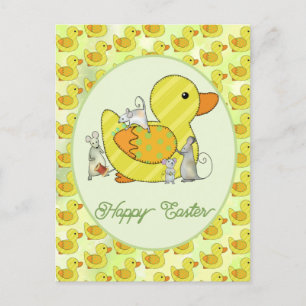 Ente nähen postcard