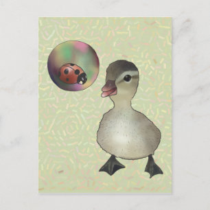 Ente und Seifenblase Postcard