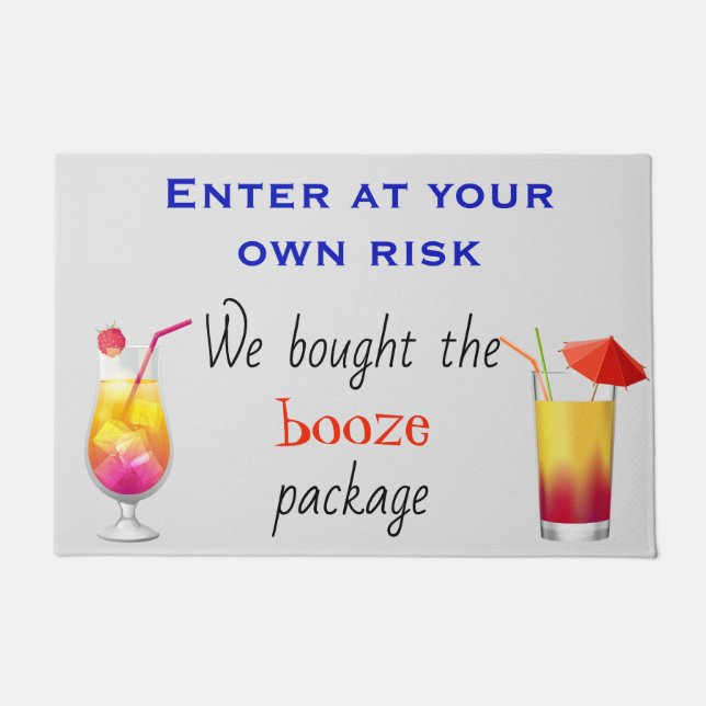 Enter at Your Own Risk Booze Package Cruise Doormat (Front)