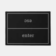 Enter Esc | Geeky Black Grey Computer Keys