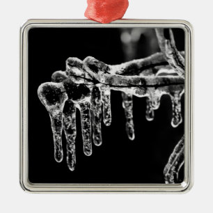 enter icy winter metal tree decoration