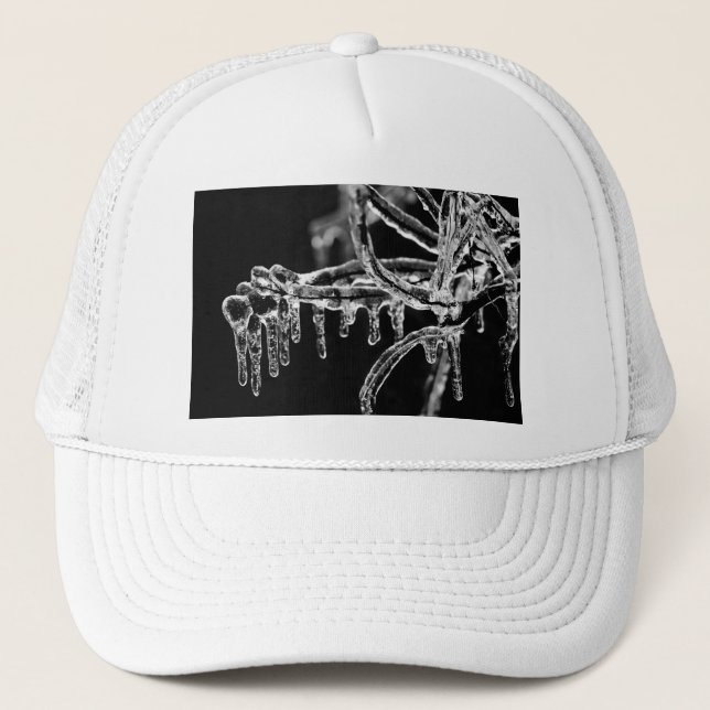 enter icy winter trucker hat (Front)