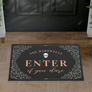 Enter If You Dare   Personalised Halloween Doormat
