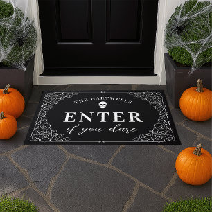 Enter If You Dare Personalised Halloween Doormat
