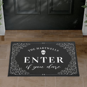 Enter If You Dare   Personalised Halloween Doormat