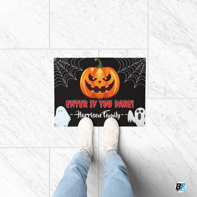 Enter If You Dare-Personalised Halloween Family  N Doormat (Creator Uploaded)