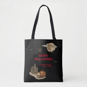 Enter If You Dare - Spooky Haunted House Halloween Tote Bag