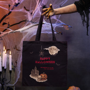 Enter If You Dare - Spooky Haunted House Halloween Tote Bag